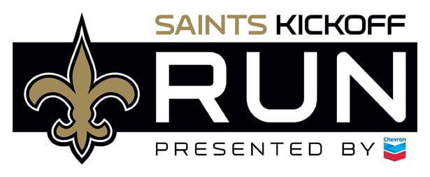 Saints Kickoff Run logo on RaceRaves