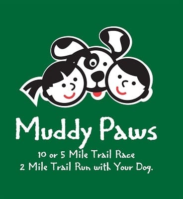 Muddy Paws 5 and 10 Miler logo on RaceRaves
