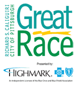 Richard S. Caliguiri City of Pittsburgh Great Race logo on RaceRaves