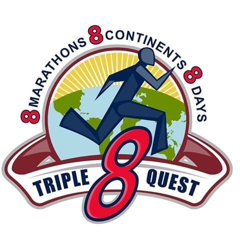 Triple 8 Quest (8 Marathons, 8 Continents, 8 Days) logo on RaceRaves