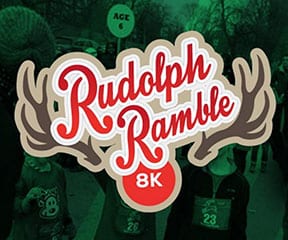 Rudolph Ramble 8K logo on RaceRaves