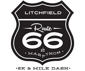 Litchfield Route 66 Half Marathon logo on RaceRaves