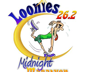 Loonies Midnight Marathon logo on RaceRaves
