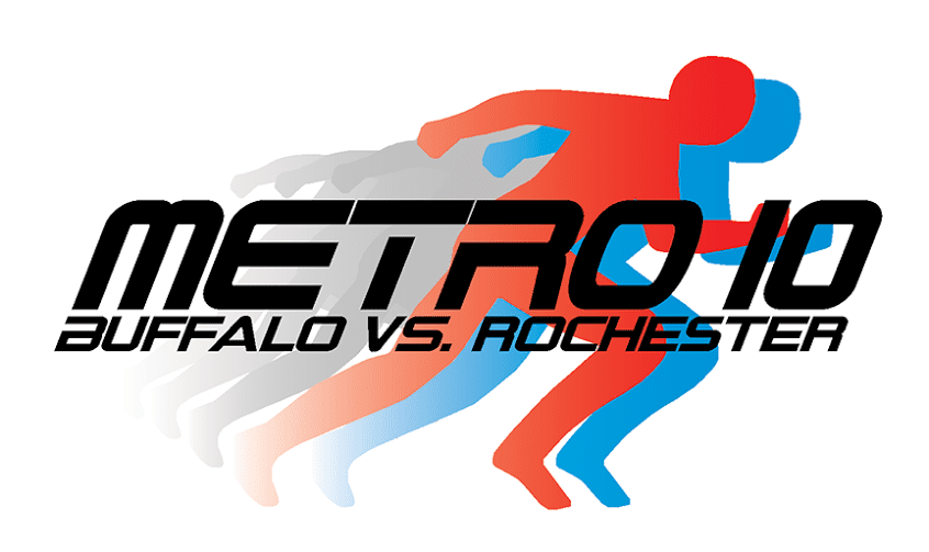Metro 10 Buffalo vs. Rochester logo on RaceRaves
