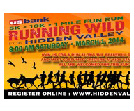 Running Wild for Hidden Valley logo on RaceRaves