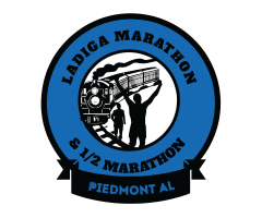 Ladiga Marathon & Half Marathon logo on RaceRaves