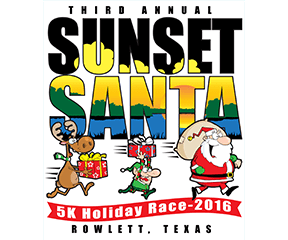 Sunset Santa 5K logo on RaceRaves