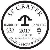 SP Crater Marathon & Half Marathon logo on RaceRaves