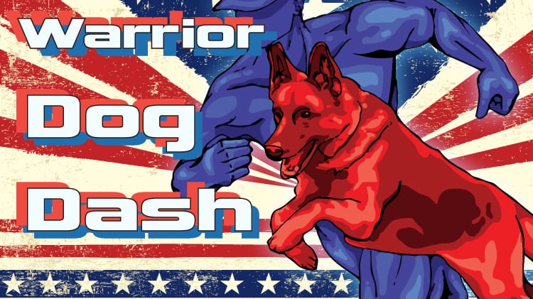Warrior Dog Dash 5K logo on RaceRaves