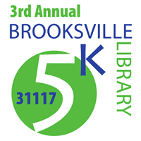 Brooksville Library 5K logo on RaceRaves