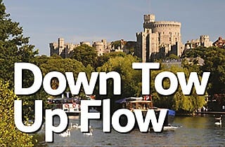 Down Tow Up Flow Half Marathon logo on RaceRaves