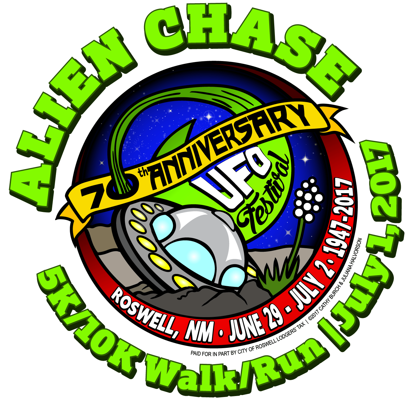Roswell Alien Chase logo on RaceRaves