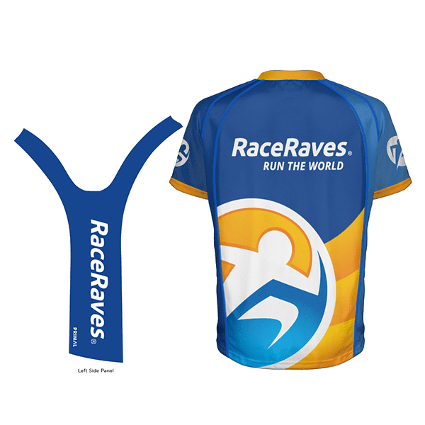 RaceRaves Pacific performance tee (back view)