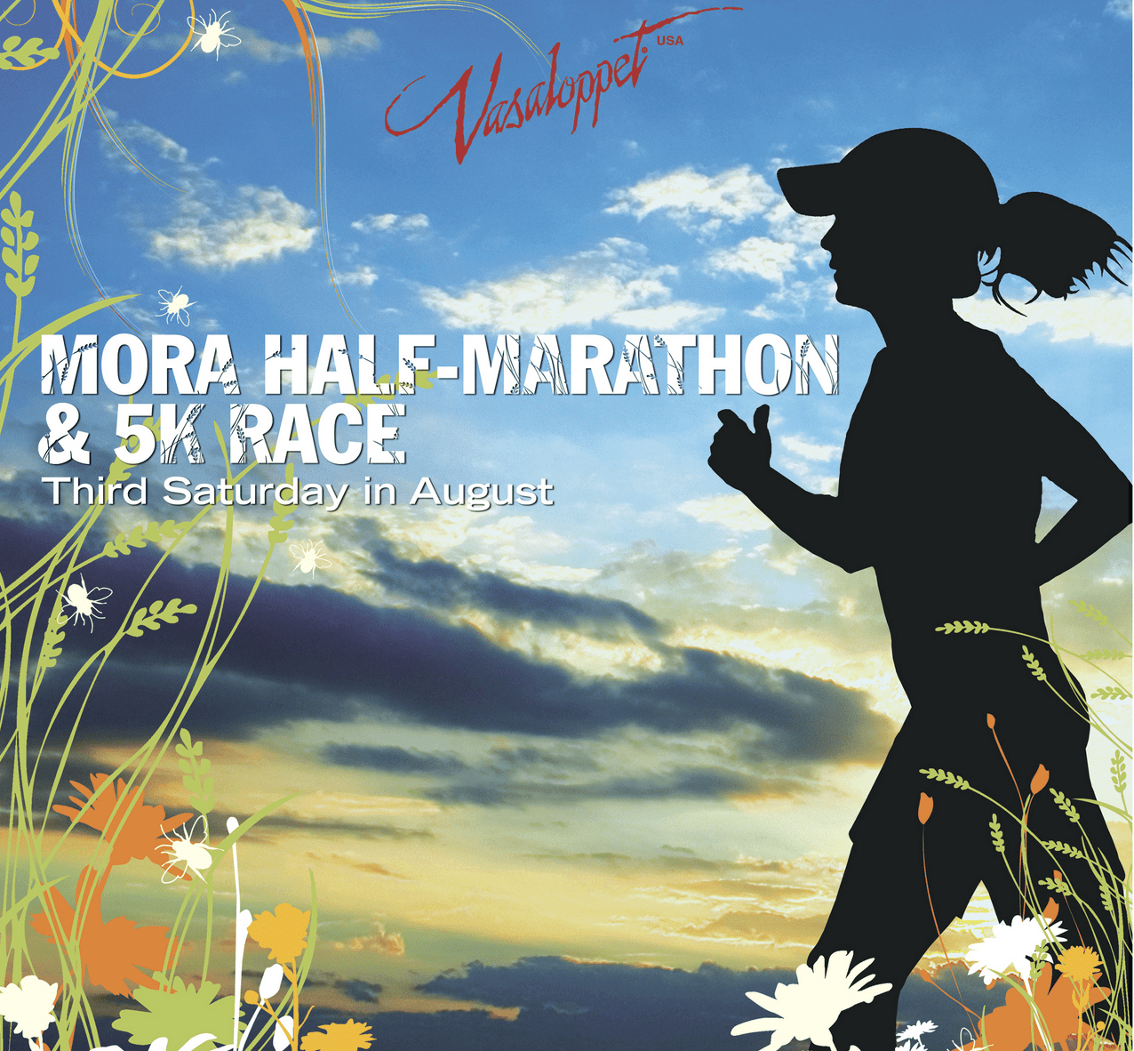 Mora Half Marathon and 5K logo on RaceRaves