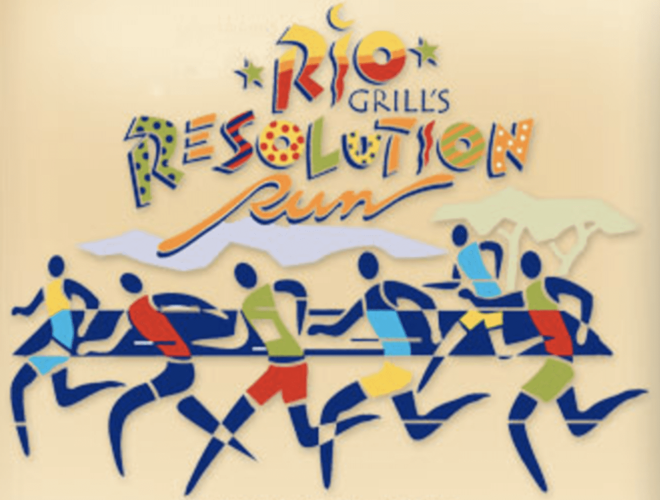 Rio Grill’s Resolution Run logo on RaceRaves