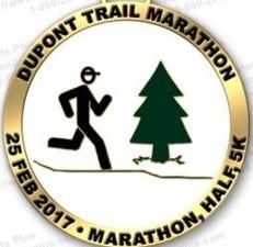 DuPont Trail Marathon logo on RaceRaves
