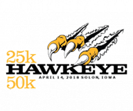 Hawkeye 50K & 25K logo on RaceRaves