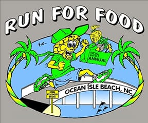 Ocean Isle Beach Bridge Run For Food logo on RaceRaves