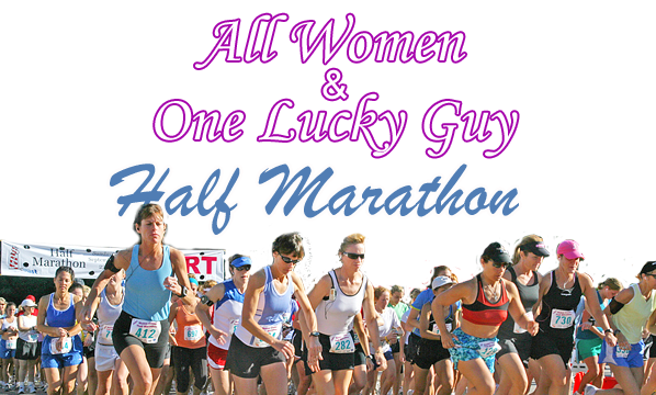 All Women and One Lucky Guy Half Marathon logo on RaceRaves