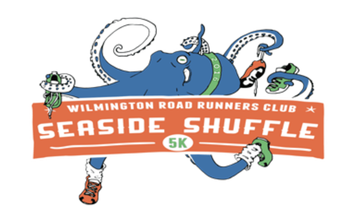WIlmington Road Runners Club Seaside Shuffle logo on RaceRaves