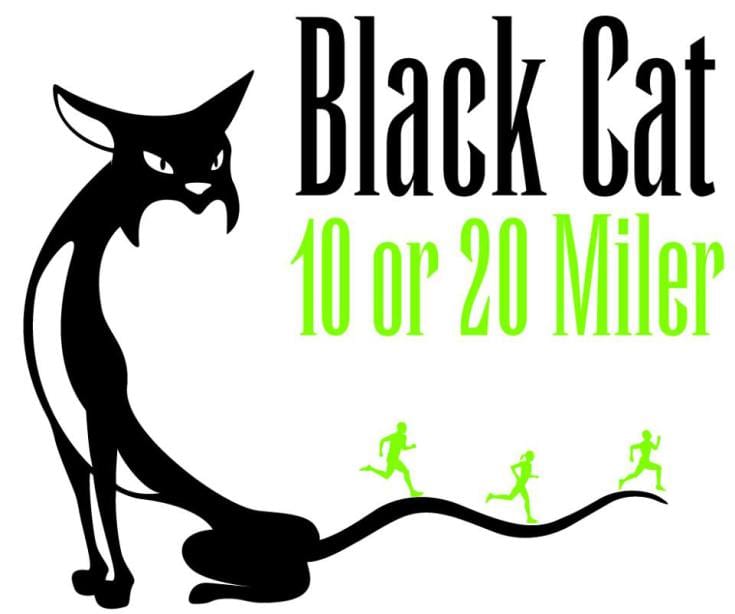 Black Cat 10 or 20 Miler logo on RaceRaves
