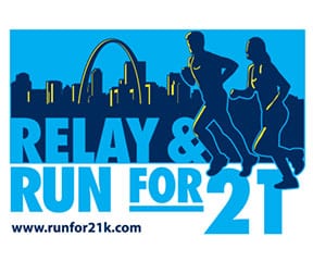 Relay & Run for 21 logo on RaceRaves