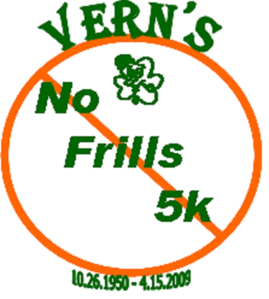 Vern’s No Frill 5K logo on RaceRaves