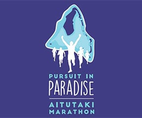 Pursuit in Paradise Aitutaki Marathon logo on RaceRaves