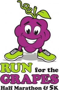 Run for the Grapes Half Marathon and 5K logo on RaceRaves