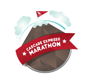 Cascade Express Marathon & Half Marathon logo on RaceRaves