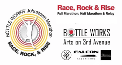 Johnstown Marathon Race, Rock & Rise Festival logo on RaceRaves