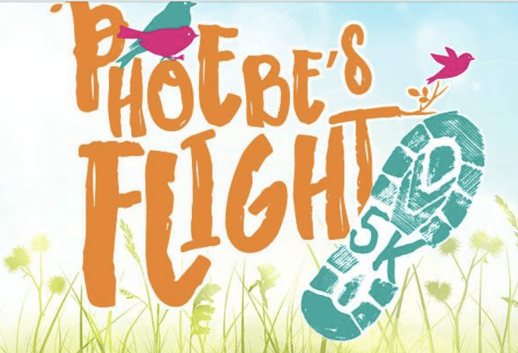 Phoebe’s Flight 5K logo on RaceRaves
