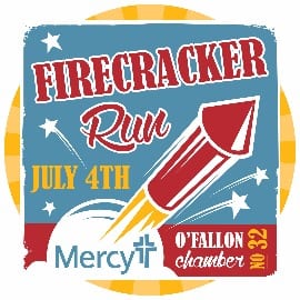 O’Fallon Firecracker Run logo on RaceRaves