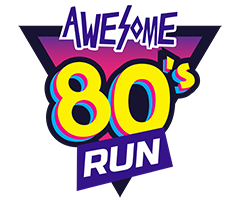 Awesome 80’s Run Pasadena logo on RaceRaves
