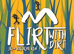 Flirt with Dirt Trail Run logo on RaceRaves