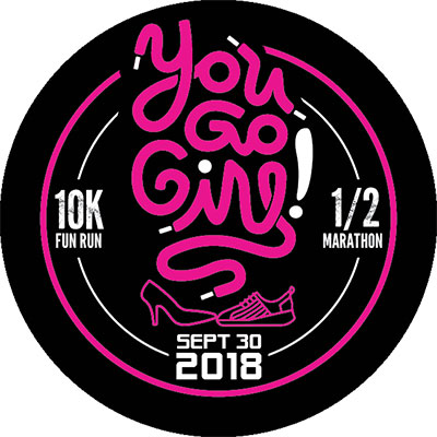 You Go Girl! Half Marathon & 10K logo on RaceRaves
