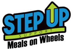 Step Up! Support Meals on Wheels logo on RaceRaves