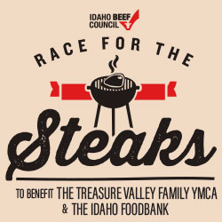 Idaho Beef Council Race for the Steaks logo on RaceRaves