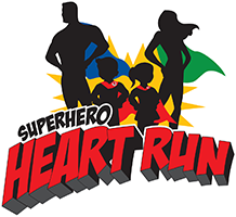 Des Moines Superhero Heart Run logo on RaceRaves