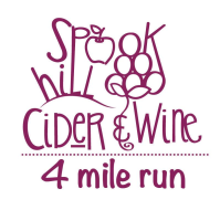 Spook Hill Cider and Wine 4 Mile Run logo on RaceRaves