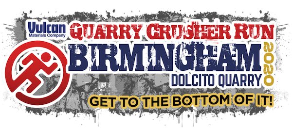 Vulcan Quarry Crusher Run Birmingham logo on RaceRaves