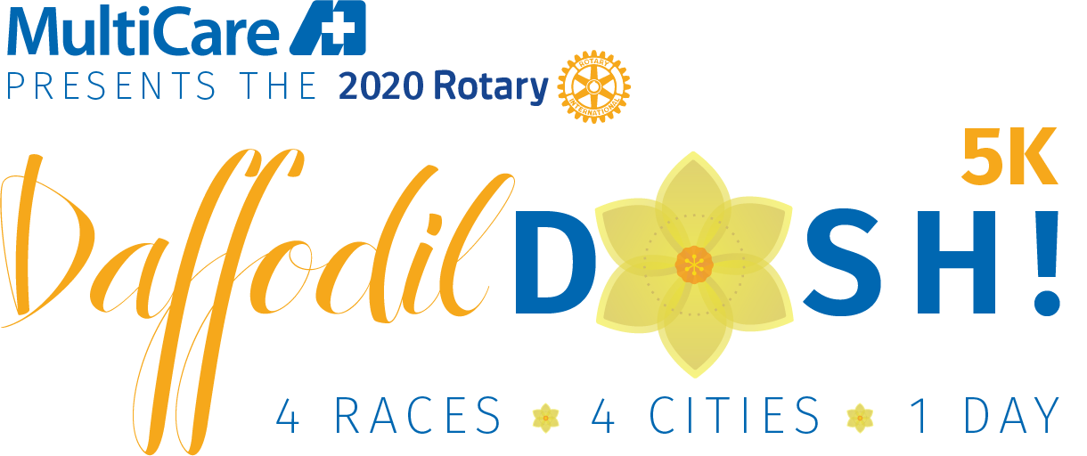Rotary Daffodil Dash Orting logo on RaceRaves