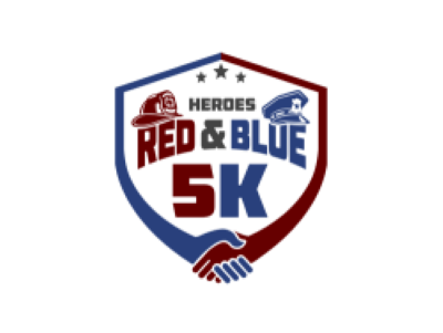 Heroes Red and Blue 5K logo on RaceRaves