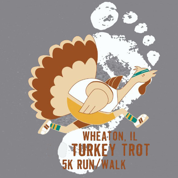 Wheaton IL Turkey Trot 5K Run & Walk logo on RaceRaves