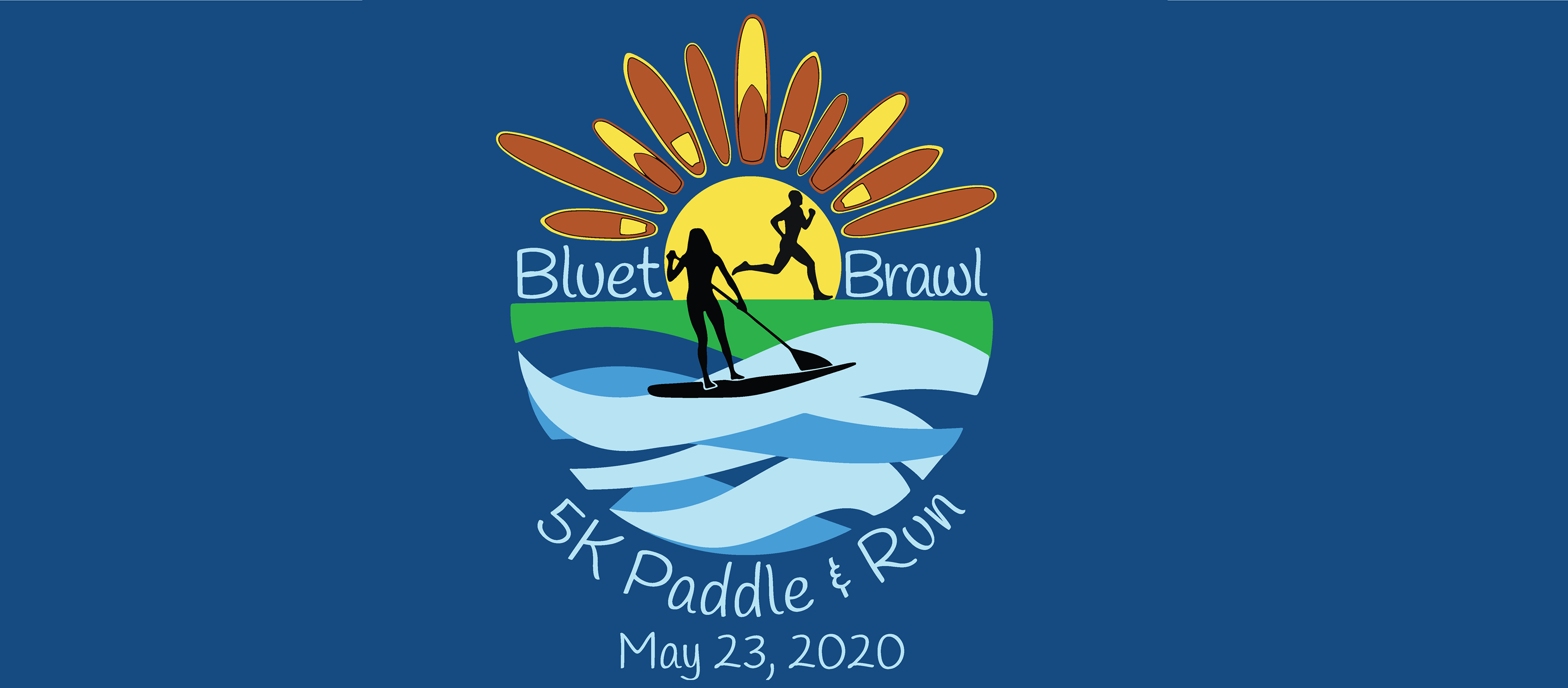 Bluet Brawl 5K Paddle & Run logo on RaceRaves