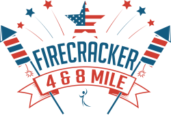 Firecracker 4 & 8 Miler STL logo on RaceRaves