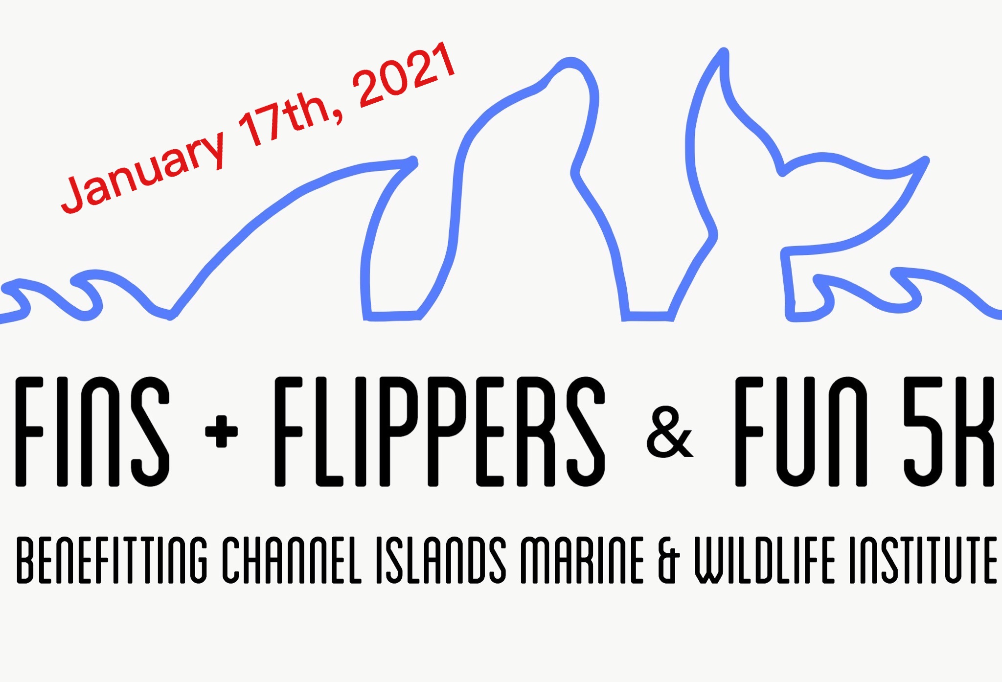 Fins, Flippers & Fun 5K (virtual) logo on RaceRaves