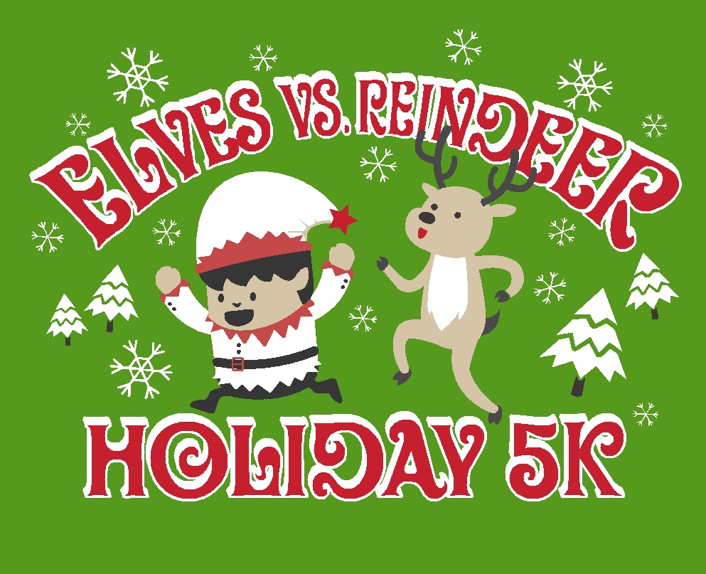 Elves vs. Reindeer Holiday 5K logo on RaceRaves