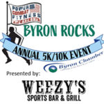 Byron Rocks May Day 5K & 10K logo on RaceRaves