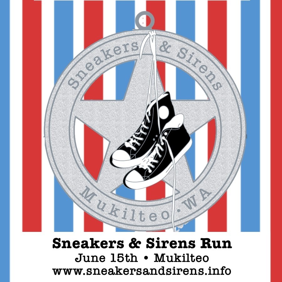 Sneakers & Sirens Run logo on RaceRaves